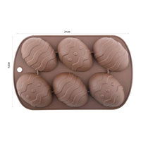 Großhandel Osterei 3D Schokoladenform Riesige Straußenei Weihnachtskuchen Fondant Backform