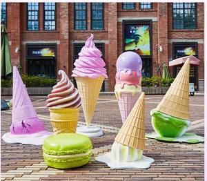 Usine personnalisée en plein air crème glacée bonbons dessert lait thé boutique ornements FRP fibre sculpture - Product Image 6