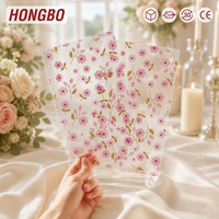 Couverture de carnet amovible en acrylique floral Hongbo A6, épaisseur 3 mm, transparente, style européen et américain, en stock