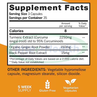 Extrait de racine de curcuma Ausreson, curcumine, suppléments naturels, poivre noir, capsules de curcuma OEM