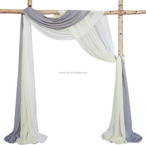 Aangepaste Chiffon Witte Achtergrond Fotografie Achtergrond Bruiloft Stadium Decoratie Achtergrond - Product Image 1
