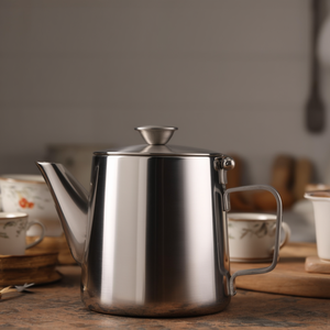 Teiera Classica in Acciaio Inossidabile da 1,2L con Coperchio e Manico per Preparare il Tè - Product Image 3
