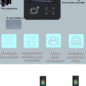 Máquina de Control de Asistencia con Reconocimiento Facial Biométrico Android de 7 Pulgadas, con Visión Nocturna, Código QR y Control de Acceso con Tarjeta Perforada - Product Image 5