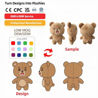 Fabricant de jouets en peluche personnalisés à faible MOQ, jouets en peluche avec rembourrage en coton PP, poupées en peluche personnalisées pour anniversaire (lapin, ours, chat)