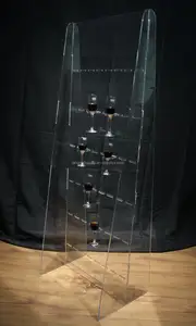 Iangel angepasst champagne wand hochzeit display acryl prosecco wand