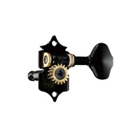 Machine à guitare classique noire et dorée, 1 pièce, aiguilles de réglage de tête, verrouillage, tuner pour guitare classique