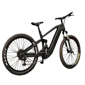 Top-Feuer Fabrik Direkt verkauf Bafang Motor G510 BTF25 Batterie 26er elektrische Carbon Fett Reifen Voll federung E-Bike Rahmen Enduro