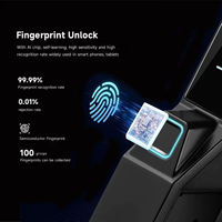 Serrure de porte intelligente avec interphone vidéo, lecteur d'empreintes digitales 3D, carte Tuya Wifi, en aluminium étanche, pour porte coulissante