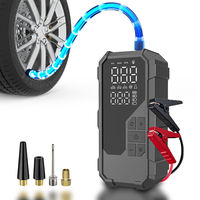Meilleure vente haute puissance sans fil 300psi Portable voiture gonfleur de pneu multifonctionnel Mobile voiture pompe LED boîtes motos