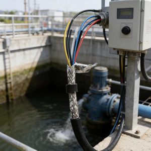 Câble ventilé 4 conducteurs 24AWG blindé avec barrière d'air longitudinale à rainures axiales pour système d'éclairage de tour et générateur éolien - Product Image 1