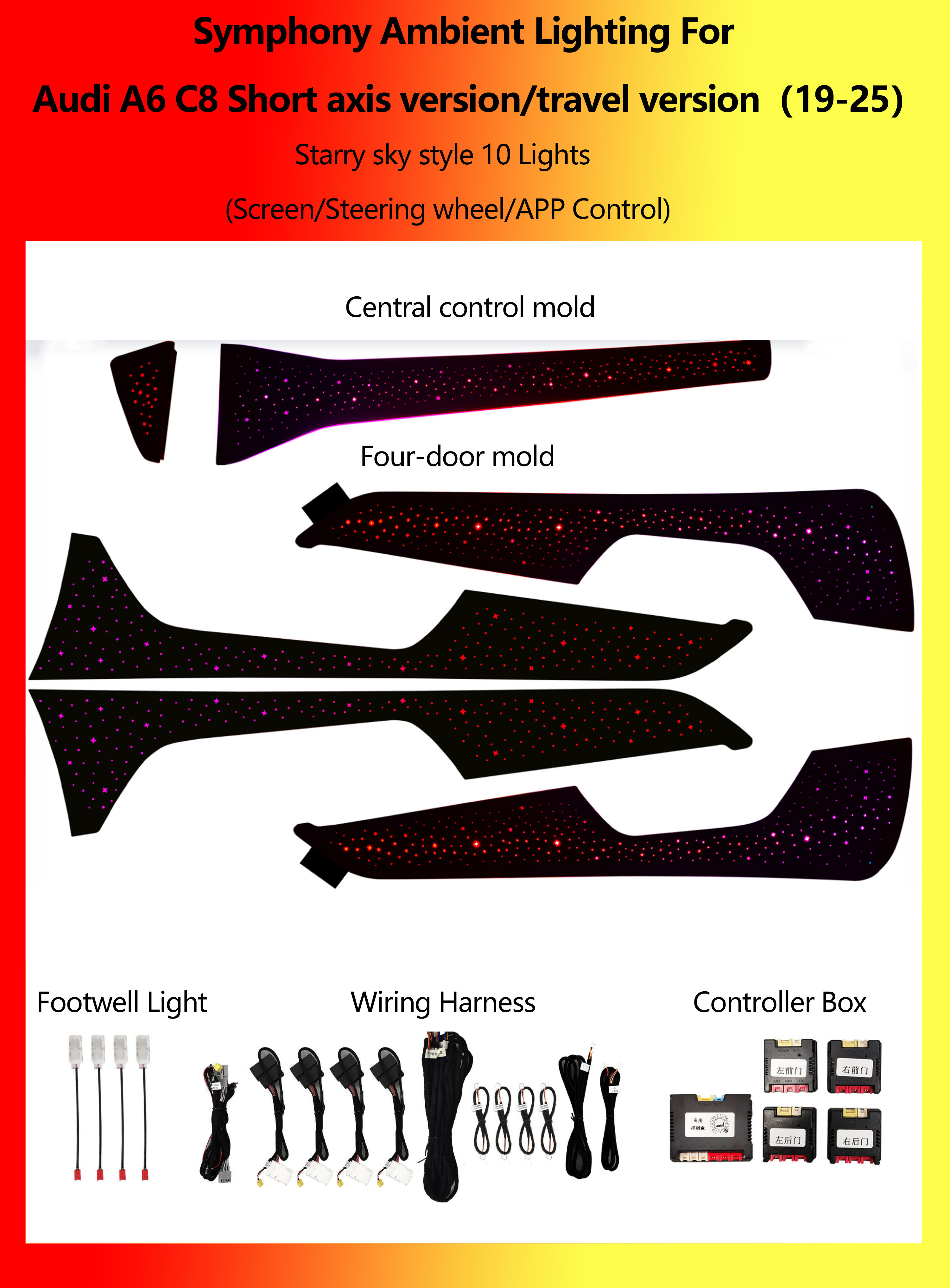 Audi A6 Short axis version Starry sky Symphony 10 Lights