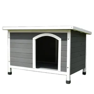 Wood dogs pet house pet nest outdoor with Rainproof roof Hinged