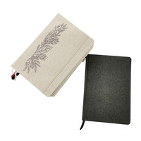 A5 Leinen Hardcover Tagebuch Stoff Hardcover Geschenk Journal Logo Gedruckt Custom Design Notebook