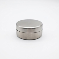 Boîte en acier inoxydable OEM Mini 90 ml pour poudre de matcha, hermétique, pour le stockage du thé en vrac, pot en métal