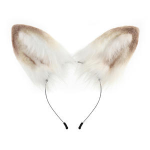 عصابة رأس يدوية الصنع على شكل أذن حيوان كرتوني من العقيق الأحمر لعروض الكوميكس - Product Image 1