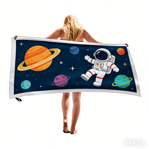 Serviette de plage personnalisée en microfibre de qualité supérieure, anti-sable, séchage rapide, imprimée sur mesure - Product Image 3