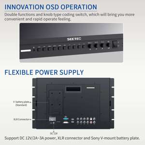 SEETEC P173-9HSD-RM 17.3" RU Rack Mount <strong>Monitor</strong> | Full HD 1920 X 1080 | 3G-<strong>SDI</strong>/HDMI/YPbPr I/O | Industrial OEM Factory - Product Image 4