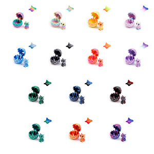 Set <span class=keywords><strong>di</strong></span> Uova <span class=keywords><strong>di</strong></span> Drago in Vetro Stampate in 3D, Decorazione per Stand, Regalo <span class=keywords><strong>di</strong></span> Maternità, Fantasy Sci-Fi - Product Image 2