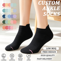 Chaussettes de sport en coton pour hommes, chaussettes de gym à faible MOQ, chaussettes de course avec logo de marque, chaussettes athlétiques unisexes, emballage personnalisé