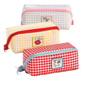 Estuche de lápices de rejilla de prisma de gran capacidad de dibujos animados con múltiples colores, bonito y de alto valor estético para cajas y bolsas de papelería - Product Image 1