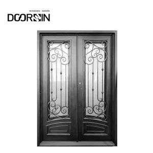 Grilles Design Main Entrance Wrought Iron Door Iron Sheet Gate Design Iron Glass Door