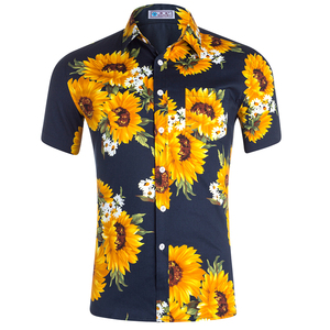 Los nuevos hombres ropa de <span class=keywords><strong>verano</strong></span> de manga corta impresas de manga corta camisa hawaiana - Product Image 1