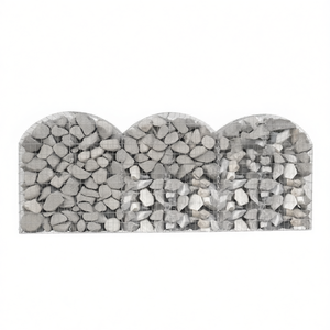 Cesto Gabion ad Arco 39.4x19.7x39.4 Pollici in Ferro Zincato per Decorazione Esterna del Giardino - Product Image 1