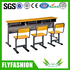 Classroom triple student used school furniture desk and chair (SF-12D) - Product Image 3
