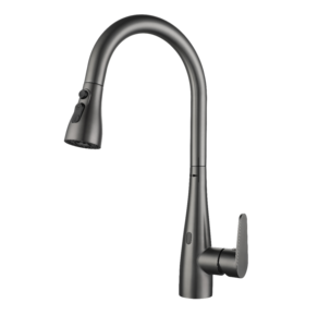 Grifo de Lavabo Monomando Negro Contemporáneo con Rociador Extraíble, Diseño Minimalista para Montaje en Cubierta - Product Image 2