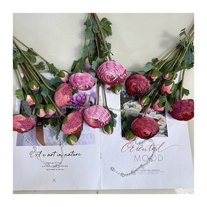 Flores Artificiales de Loto de Mil Capas, Planta en Maceta de Flores de Seda, Decoración de Boda, Adorno para el Hogar, Rosa Roja, Rosa Champán - Product Image 3