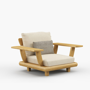 Hiện Đại Đồ Nội Thất Gỗ Rắn Biệt Thự Phòng Khách Gỗ Tếch Sofa Khách Sạn Ngoài Trời Tối Giản Sân Vườn Sofa Set - Product Image 6