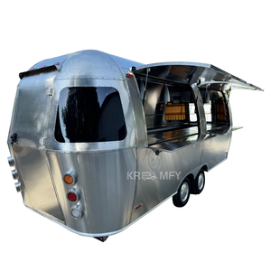 Stainless Steel Fast Ice Cream <b>Caravan</b> Truck Food Trucks Trailer Fully Equipped Kitchen Mobile Coffee Cart - Product Image 5