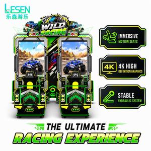 Machine d'arcade simulateur de course à double écran vertical de 75 pouces pour deux joueurs, machine à fort potentiel de revenus - Product Image 1