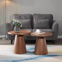 Table à manger ronde extensible en bois massif, design moderne du milieu du siècle, pour hôtel, café, usage domestique