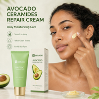 Crème Visage Quotidienne Hydratante et Lissante à la Céramide, Vitamine C, Vitamine E et Extrait d'Avocat - Anti-rides, Réparatrice et Raffermissante pour Tous - Meilleure Vente