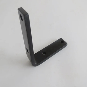 Có thể điều chỉnh màu đen <span class=keywords><strong>L</strong></span> hình dấu ngoặc với rãnh <span class=keywords><strong>l</strong></span>ỗ, 90 độ Doanh góc bên Phải góc Brace Hỗ trợ kết nối khung - Product Image 5