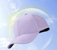 Grosir topi Trucker Snapback Laser berlubang cepat kering topi Golf pola Dot dan kotak-kotak untuk performa olahraga