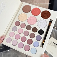Palette de fards à paupières multichromes véganes personnalisées, marque privée, vente en gros, pailletée, mate, hautement pigmentée, en format livre