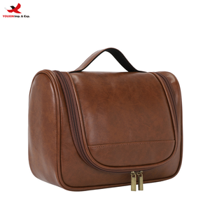 High Quality Pu Waterproof Travel Toiletry Bag Mens Makeup <b>Pouch</b> Luxury Pu Cosmetic Bags for <b>Man</b> Dopp Kit RTS Bulk Mixed Order - Product Image 1