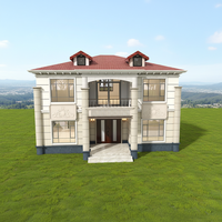 Structure préfabriquée robuste à assemblage rapide pour atelier, maison, villa 100m² en acier léger, disponible en 20 pieds et 40 pieds