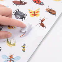Livre d'activités Montessori sensoriel et silencieux pour tout-petits, portable pour les voyages, avec scènes autocollantes réutilisables, vente en gros