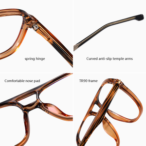 Gafas Sunray TR90 con montura a rayas, lentes de PC, antifatiga, ligeras, para mujer y hombre, que bloquean la luz azul, para computadora, oficina y trabajo. - Product Image 4