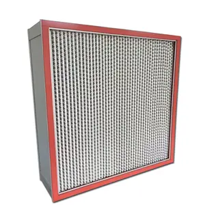 Kalite fiberglas panel hava filtresi yüksek sıcaklık ısı direnci HEPA ayırıcı hava filtresi