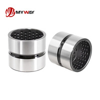 Manchon de coussinets à empreintes alvéolées MYWAY en acier allié à faible teneur en carbone, facteur de friction <0.1, trous coniques, film d'huile autolubrifiant haute performance