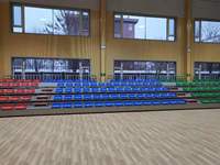 Banc de football en HDPE, abri pour stade, sièges de stade, chaise avec dossier, garantie de 5 ans, durée de vie de 10 à 15 ans