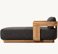 Chaise longue en teck moderne pour l'extérieur, très vendue, lit de soleil en bois pour villa, hôtel, jardin, piscine, terrasse, parcs - Vente directe d'usine