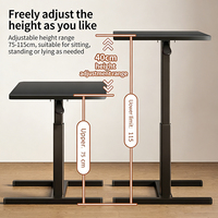 Nouvelle Tendance Produit : Table d'appoint ergonomique réglable pour lit et canapé, table d'ordinateur portable surélevée, bureau réglable pneumatiquement pour la vente en gros