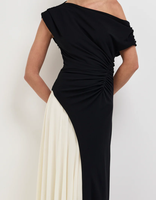 Robe longue plissée élégante et décontractée pour femme, sans manches, unie, coupe crayon ajustée, idéale pour les soirées et les fêtes, avec fermetures éclair
