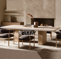 Table de cuisine classique et moderne Sigma, fabricant, matériaux écologiques, dimensions personnalisées, offre une surface de travail et de repas lisse.