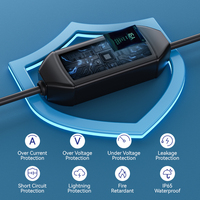 Chargeur EV portable 3,5/7/11KW 8A-32A Courant réglable Prise GB/T Type1 Type2 Chargeur de véhicule électrique portable pour la maison et les voyages